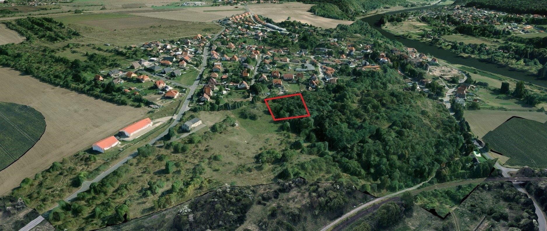 Chvatěruby - parcela 2.471 m2