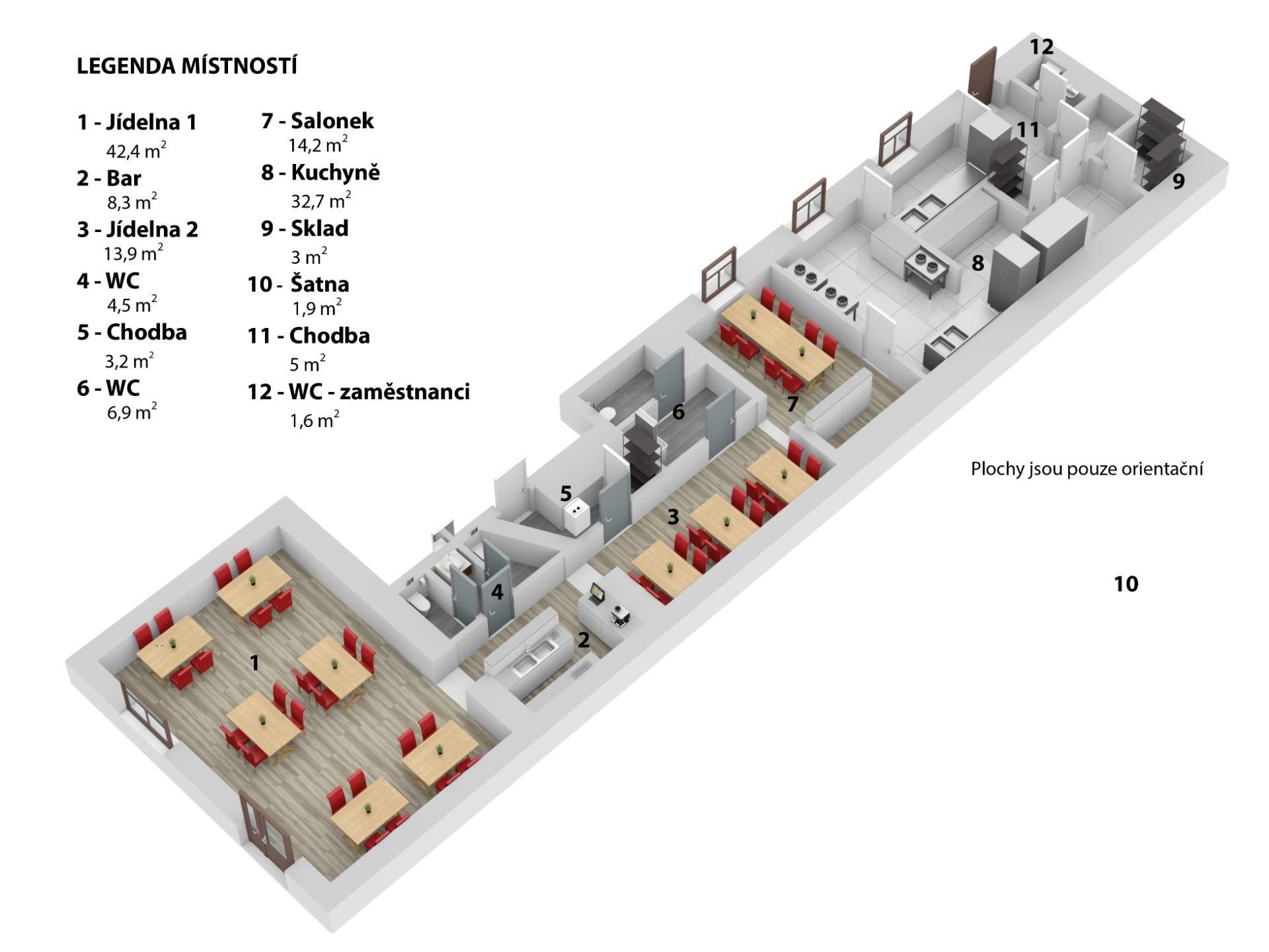 Pronájem zařízené restaurace po rekonstrukci,  140 m2 - Praha - Vinohrady