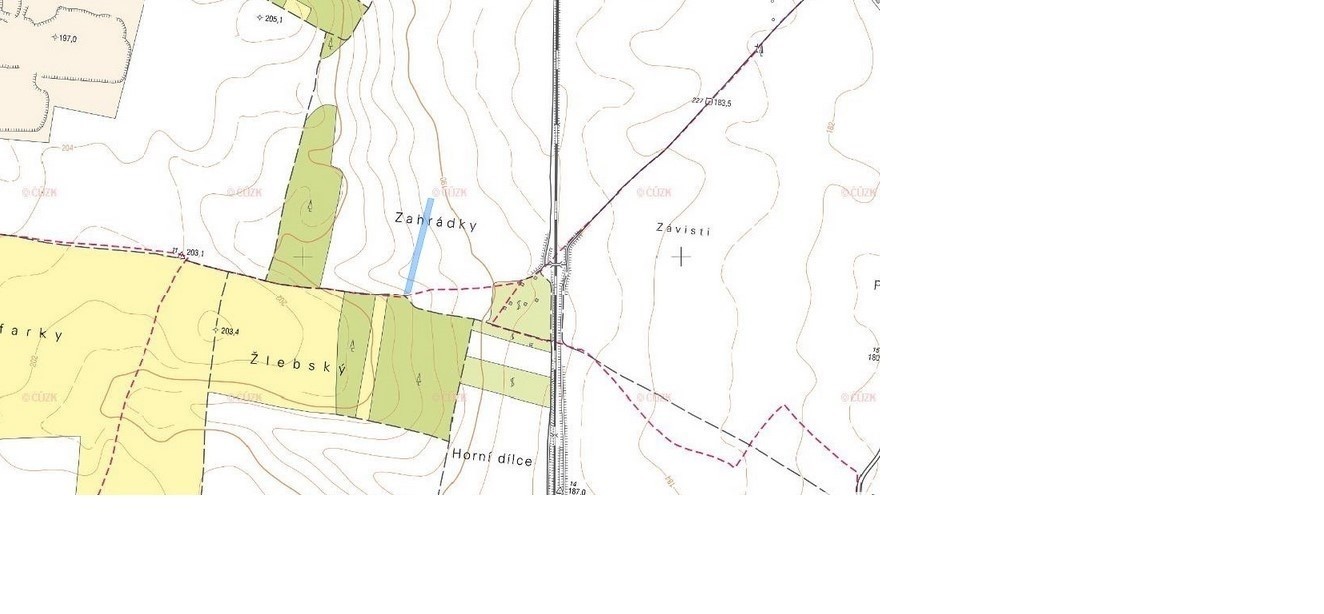 Prodej orné půdy o výměře 4.065m2, k.ú. Žabčice, okres Brno-venkov