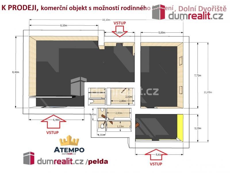 Prodej, objekt s pozemkem s možností rodinného bydlení, Dolní Dvořiště