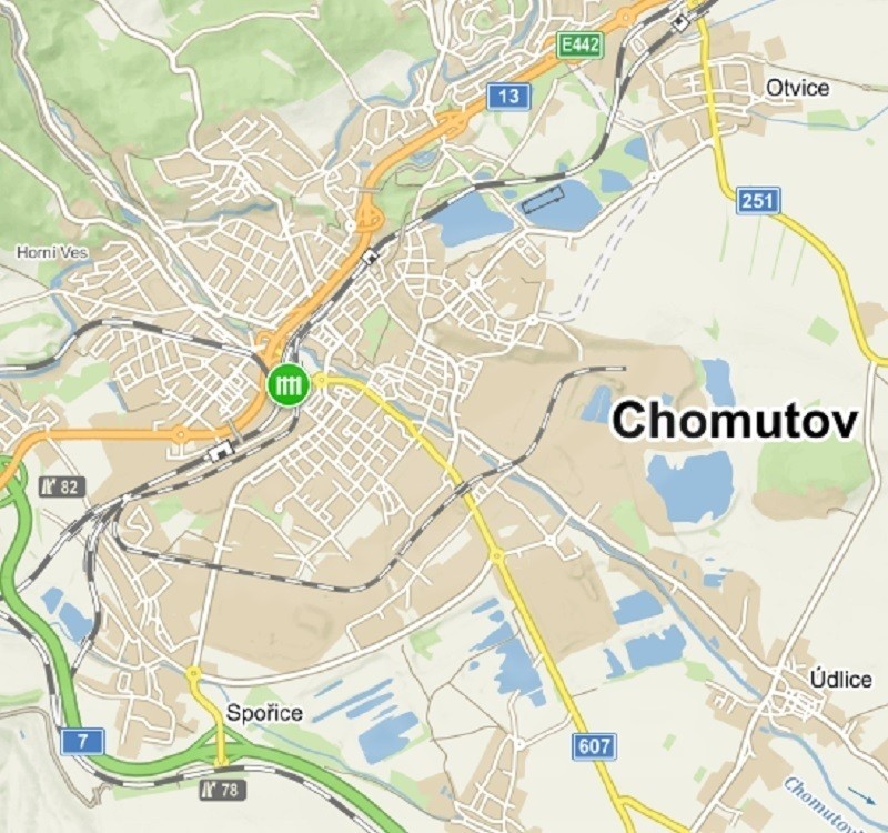 Pozemky 4941 m2, k.ú. Chomutov I