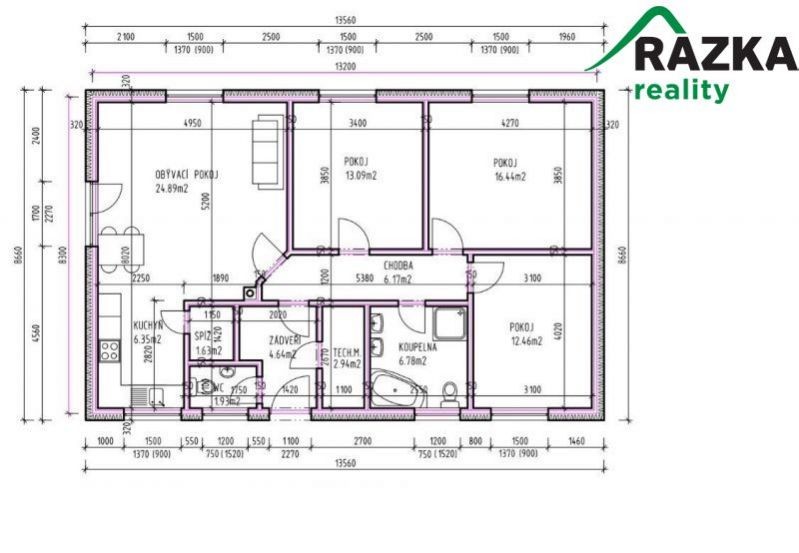 Novostavba bungalovu 4+KK (99 m2) Tachov