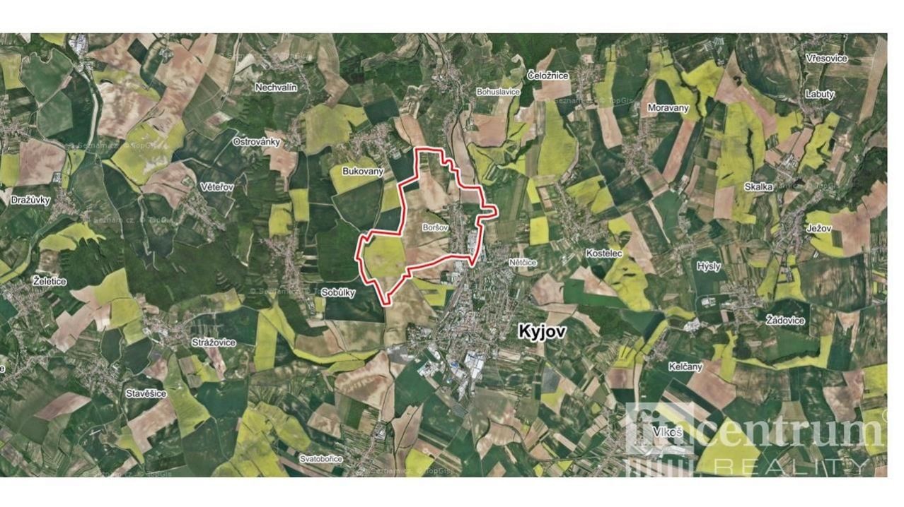 Prodej stavebního pozemku 1235 m2, Kyjov
