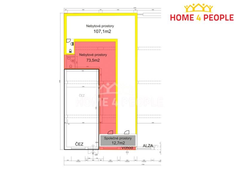 Nebytové prostory Benešov 73m2