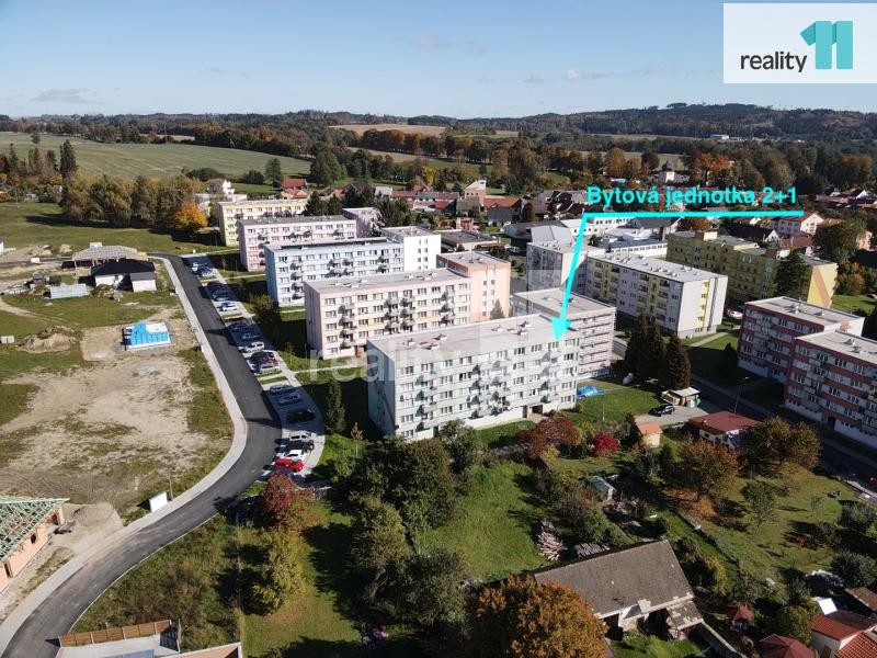 Prodej bytové jednotky 2+1/B/S, OV, 57,40m2, ulice Sídliště, Město Počátky
