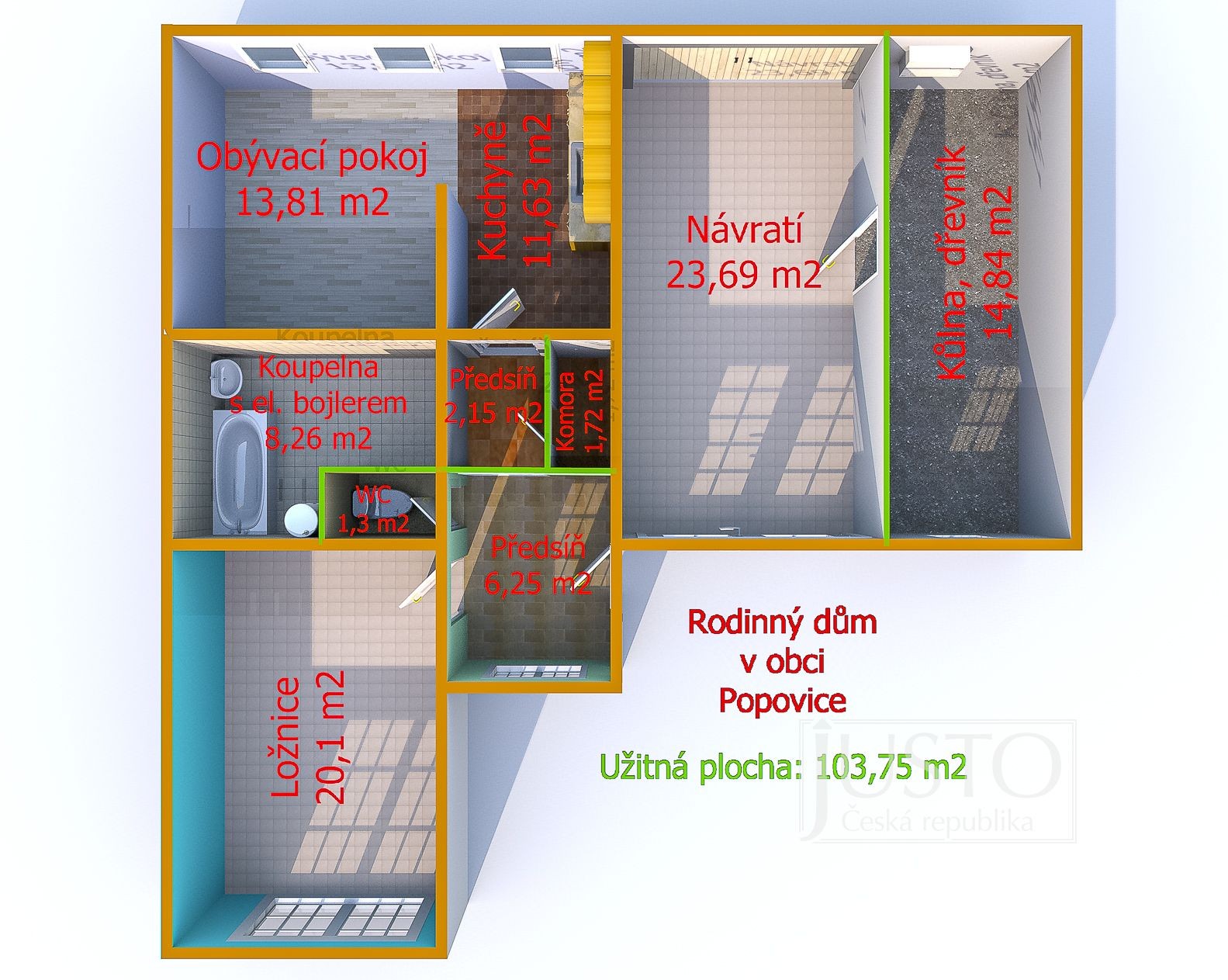 Prodej rodinného domu, 104 m², Popovice
