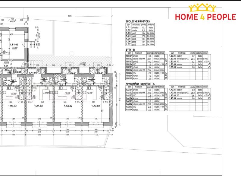 Prodej RD se st.,povolením a projektem, 3 X byt, 3 X apartmány, parkovací stání, Dobřichovice