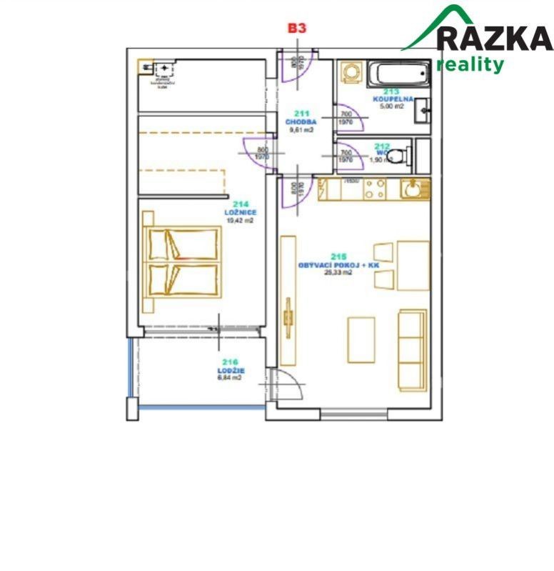 2+1 v novém bytovém domě v Klatovech - 75,3 m2