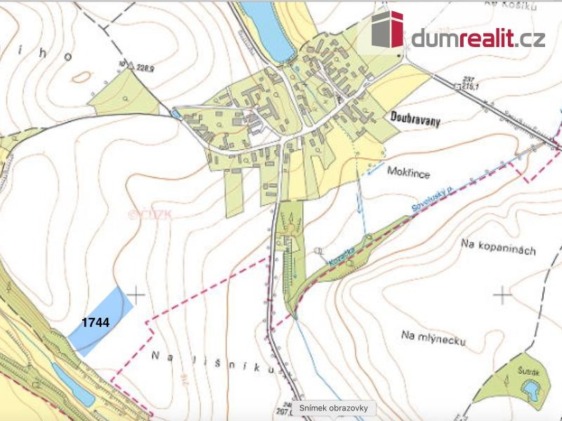 Prodej orné půdy 24.552 m2 okr. Nymburk, Doubravany