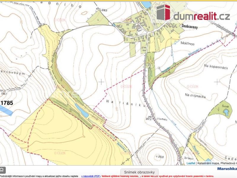 Prodej orné půdy 24.552 m2 okr. Nymburk, Doubravany