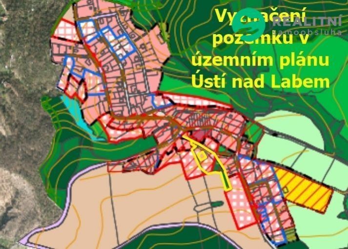 Pozemek 4474m2 pro rodinné sídlo v Ústí nad Labem