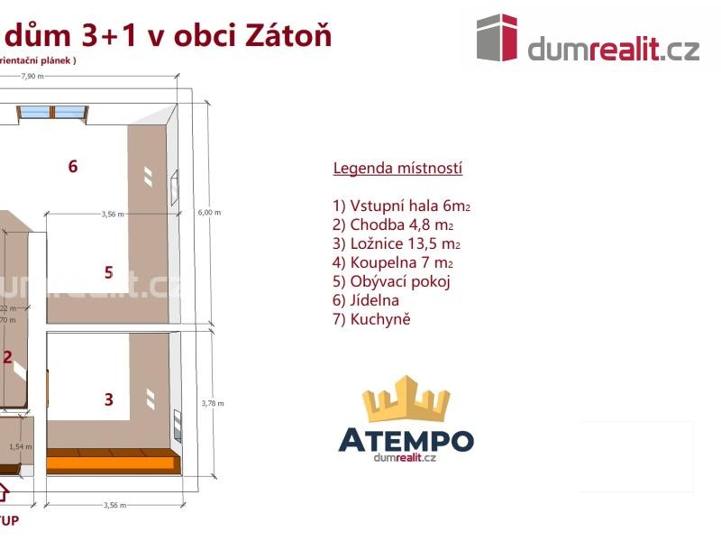 Prodej, rodinný dům 3+1, Zátoň, okr. Prachatice