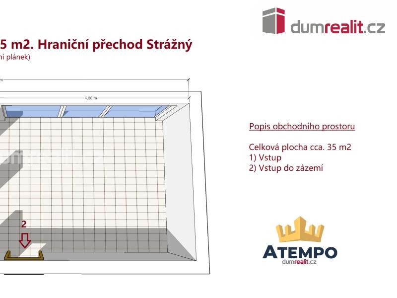 Pronájem, komerční prostor na hraničním přechodu Strážný