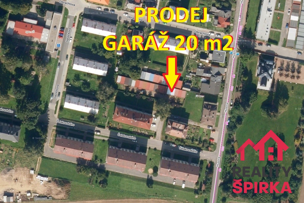 Prodej, garáž 20 m2, Lanškroun, ul. Čelakovského, okr. Ústí nad Orlicí