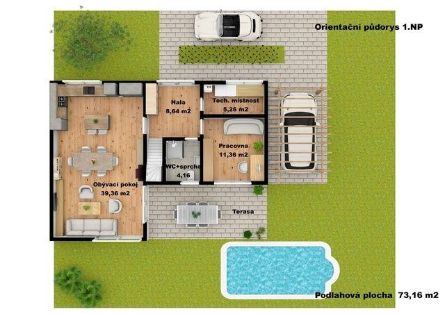 Rodinný dům 5+kk 127 m2, zahrada 349 m2, parkovací stání, Drnholec