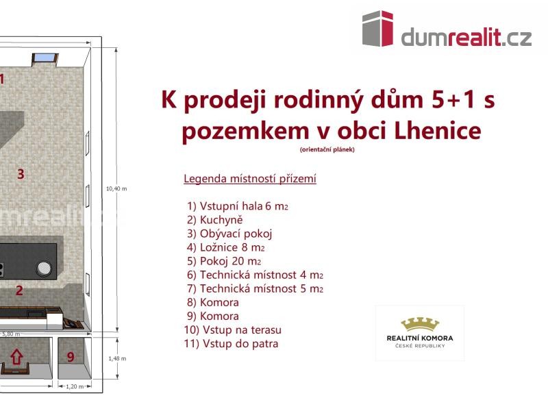 Prodej, rodinný dům 5+1 s pozemkem o výměře 799 m2, Lhenice, ul. Netolická