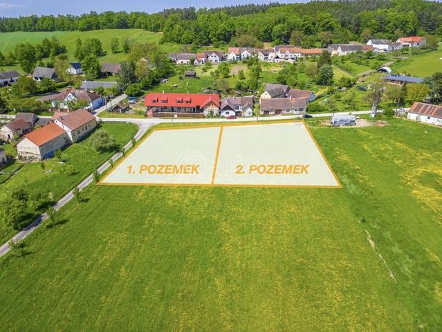 NA PRODEJ - 2x pozemek určený k bydlení, každý pozemek s výměrou přes 2.230 m2, Těšínov u Protivína