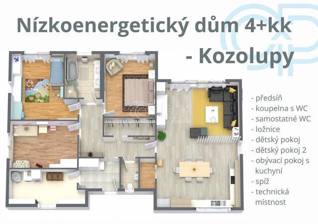 Nízkoenergetický rodinný dům 4+kk v Kozolupech na prodej!