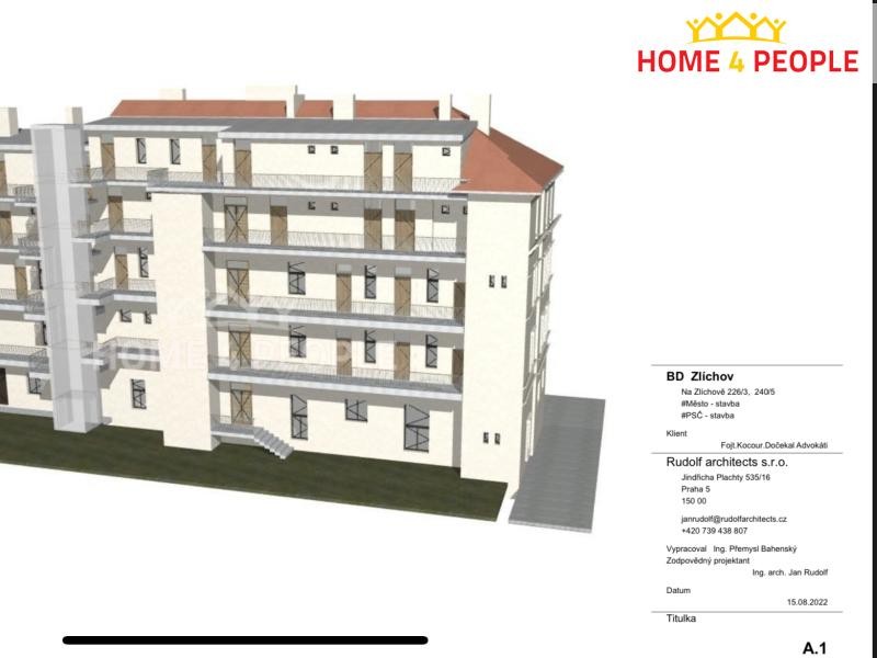 Půdní prostor o výměřě 448,2 m2, Praha 5- Hlubočepy