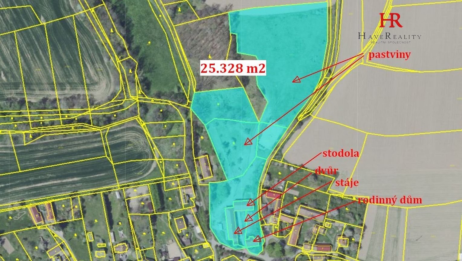 Nabízíme k pronájmu zemědělskou usedlost s RD, pozemky 25.328 m2, Nesvačily, Bystřice, okr. Benešov
