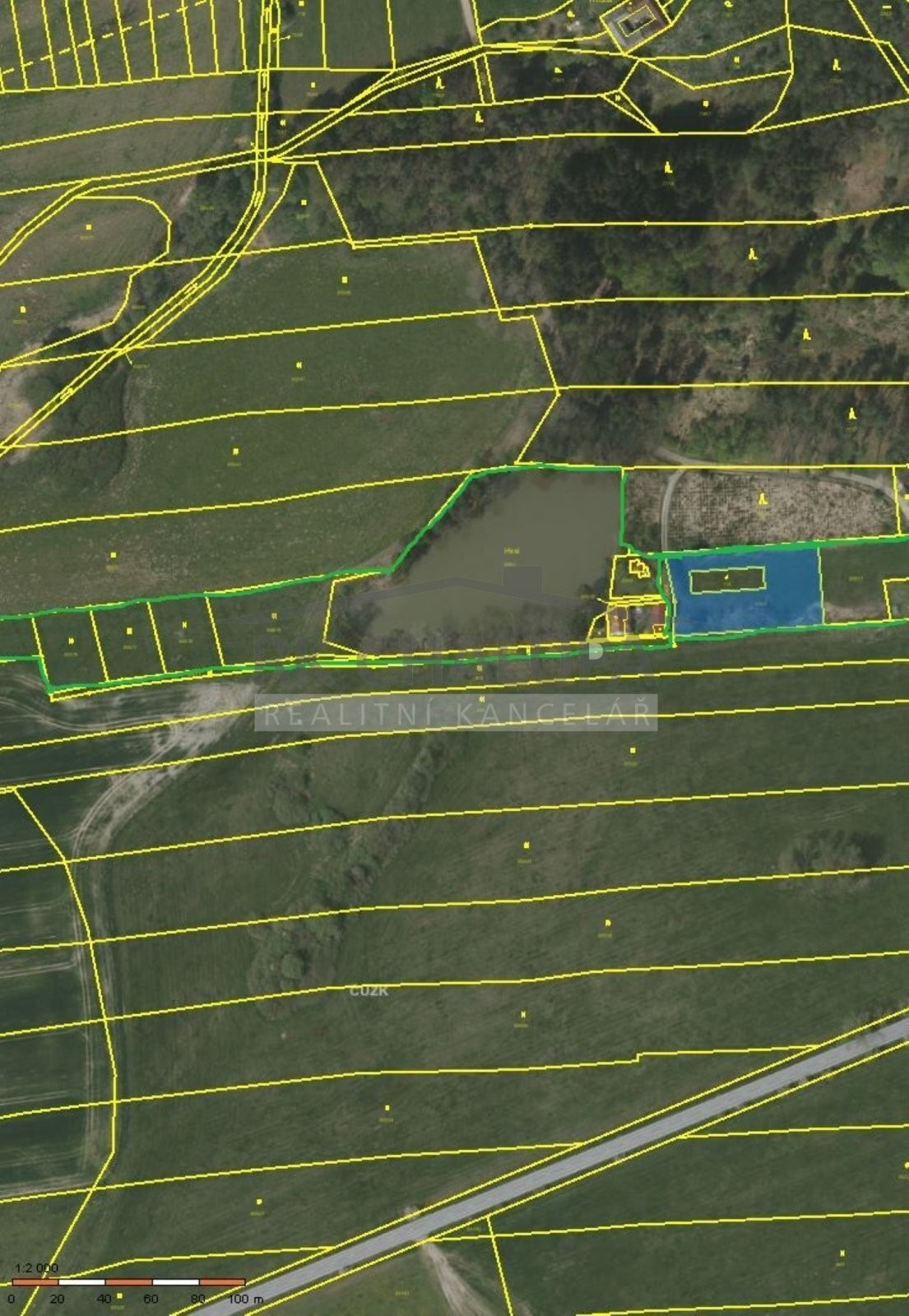 Prodej souboru pozemků u Strážkovic, bydlení, rybník Hliník, rekreace, lokalita Paseky, 20.799 m2,