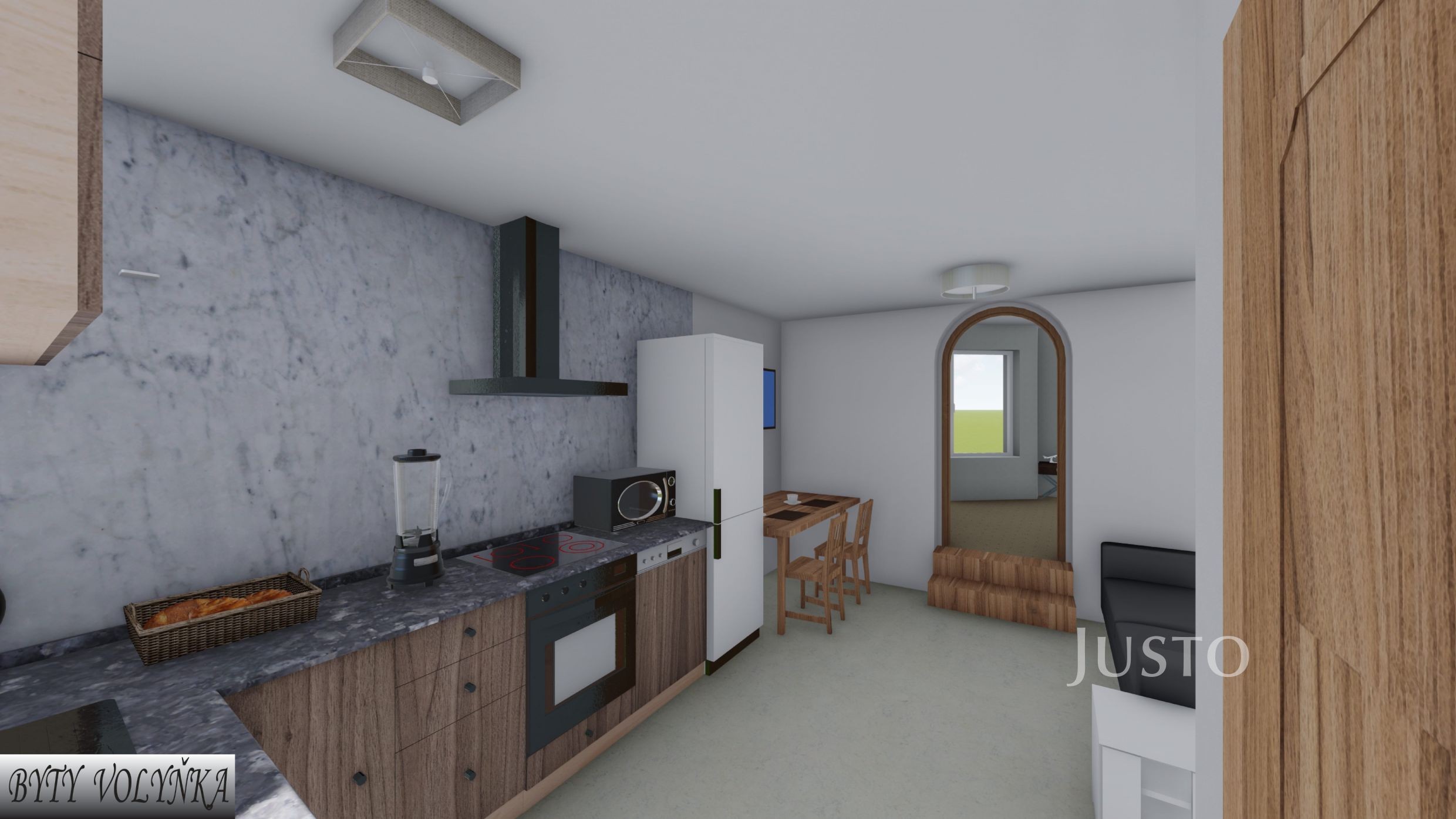 Prodej zrekonstruovaného bytu 2+kk, 52 m² - Vimperk