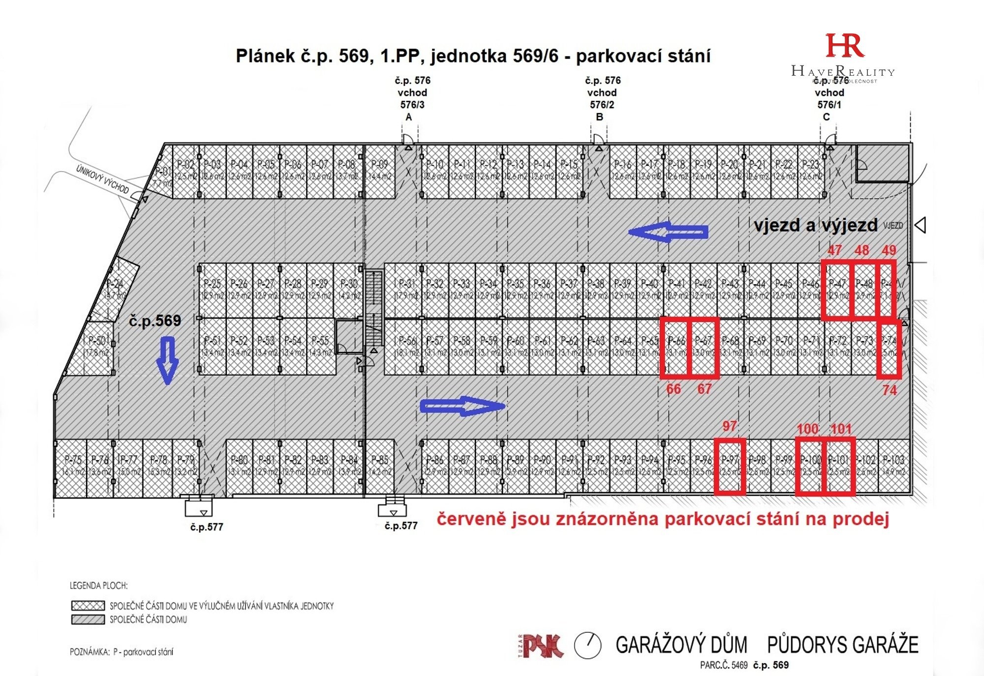 Prodej garážového, parkovacího stání, Višňová, Milovice - Mladá, okr. Nymburk