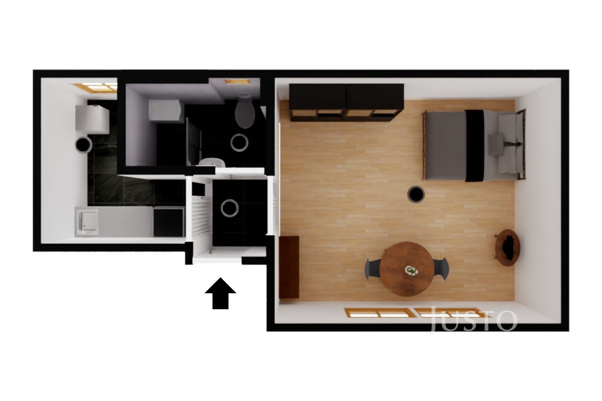 Pronájem 1+1, 29 m², Třeboň