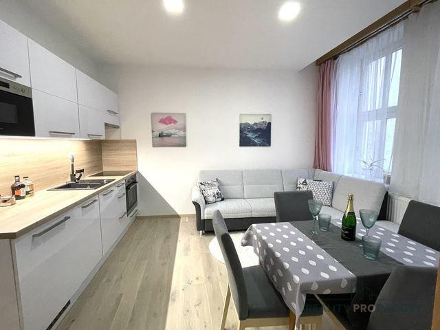 Pronájem zařízeného bytu 1+1, 46 m2, 2. NP, centrum města, Olomouc, Denisova ulice