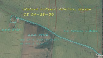 77220404 (VS): Žatec – pozemky p.p.č. 212/1 a p.p.č. 391/2, k.ú. Velichov u Žatce.