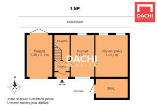 Prodej rodinného domu 3+1, 91m² se zahradou 851 m², Bělkovice-Lašťany