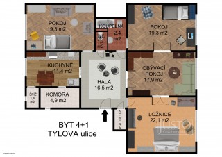 Prodej 4+1, 132 m², Písek - Tylova