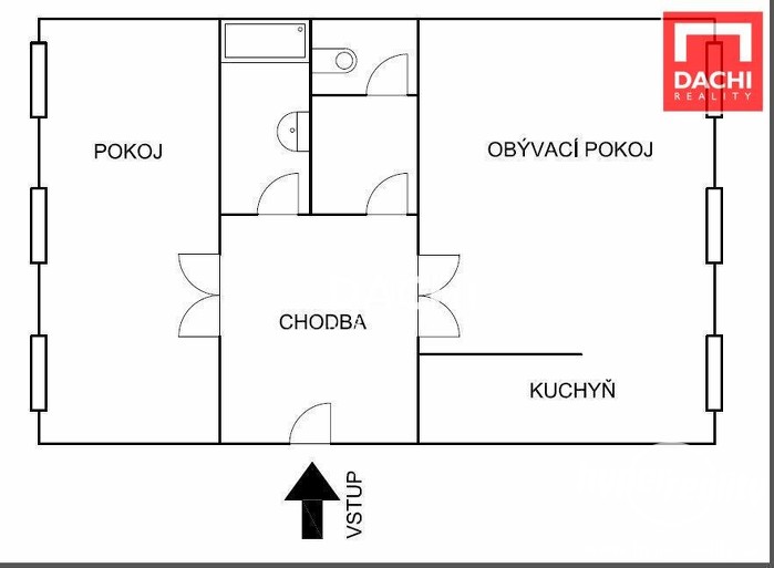 Pronájem prostorného bytu 2+kk, 82 m2, Michalská, Olomouc