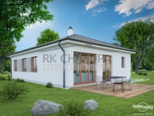 Prodej zděného nízkoenergetického domu 3+kk, výstavba, Hosín u Českých Budějovic, parcela 590 m2