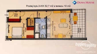 Prodej bytu 2 +KK/T, 62,7 m2, DV, Praha 6 - Ruzyně.