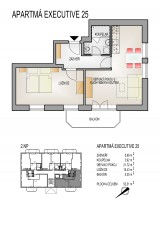 Apartmán 2+kk (č.25) v Horní Lipové včetně parkovacího místa a vybavení