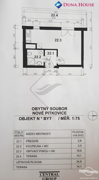 Prodej bytu 1+kk 26,9 m² s terasou, Praha 10 - Pitkovice