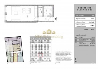 Rezidence Košíře, prodej bytu 1+kk, 32.89 m2, Praha 5 - Košíře